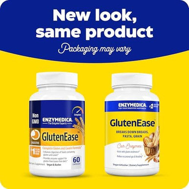 Enzymedica Glutenease Digestive Enzymes For Food Intolerance Support For Gluten & Crosscontamination Fast Acting Gas & Bloating Relief 120 Count (Ffp)