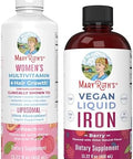 MaryruthS WomenS Multivitamin + Hair Growth Liposomal (Peach) and Iron Liquid (Berry) Clean Label Project Verifieda' Supplements For Beauty Immunity and Overall Health Vegan NonGmo GlutenFree