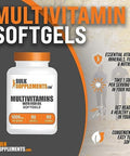 Bulksupplements.Com Multivitamin Softgels - Daily Multivitamin, Multimineral Supplement, Multivitamin For Adults Wit Fish Oil - Gluten Free, 1 Softgel Per Serving, 90 Count (Pack Of 1)