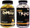 CONTROLLED LABS Overall Health Bundle 45 Servings Orange Triad 120 Count Orange Oximega Fish Oil Muscle Building and Recovery Supplement for Men and Women