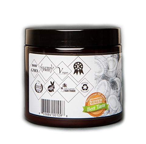 Organic Fiji, Raw Extra Virgin,Cold-Pressed, Cooking Coconut Oil with Fresh Flavor, Non-GMO, USDA Organic, 16oz