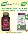 Nature'S Way Ginkgold Advanced Ginkgo Extract Supplements For Support Of Memory And Focus Ginkgo Biloba Extract Supports Focus & Cognitive Function 150 Tablets (Packaging May Vary)