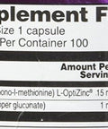 Vitacost Zinc and Copper 15 mg / 1 mg 100 Capsules