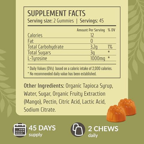 Herbamama L-Tyrosine And Lion'S Mane Kit - Bundle Of 1000 Mg L-Tyrosine & 1000 Mg Lion'S Mane Gummies - Vegan Non-Gmo Gelatin- - 2 Pack