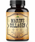 Herbalicious Marine Collagen Capsules - Non Gmo Gluten-Free Hydrolyzed Fish Collagen Supplements For Radiant Skin Hair Nails Joints & Bones - Made In Usa - 120 Capsules 30 Days Supply