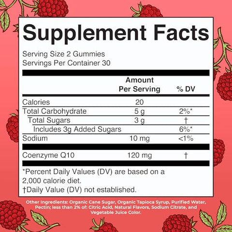 Maryruth'S Maryruth Organics Coq10 Gummies Coenzyme Q10 Gummy Supplements For Heart Health & Cellular Health Antioxidant Coq10 120 Mg Vegan Non-Gmo Gluten Free 60 Count 1 Month Supply