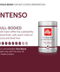 Illy Intenso Whole Bean Coffee Dark Roast Intense, Robust And Full Flavored With Notes Of Deep Cocoa, 100% Arabica Coffee,No Preservatives 8.8 Ounce Pack Of