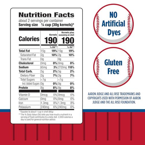 Aaron Judge Limited Edition DAVID Seeds, Sweet & Spicy Jumbo Sunflower Seeds, Bold Flavor, 8g Protein per Serving, Father's Day Baseball Snack for Dad, 5.25 oz (Pack of 12)