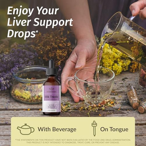 Herbamama Goldenseal And Milk Thistle Kit - Bundle Of 700 Mg Goldenseal Root Capsules And Milk Thistle Tincture 2 Fl Oz - Vegan Non-Gmo Sugar & Alcohol- - 2 Pack