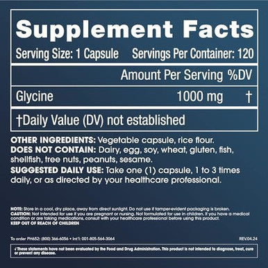 Prohealth Pure Glycine 1000 Mg 120 Capsules + Pure Nacetyl Cysteine (Nac) 600 Mg 120 Capsules Pack