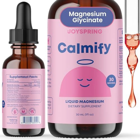 JoySpring Liquid Magnesium Glycinate and Sulforaphane Supplement for Kids