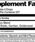 Terravita Digestive Enzymes Complex Glycerite Liquid Extract (1:5) - Mint Flavored (1 Oz, Zin: 522371)