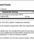 Swanson P-5-P (Pyridoxal-5-Phosphate) Coenzymated Vitaminb-6 20 Milligrams 60 Capsules (4 Pack)