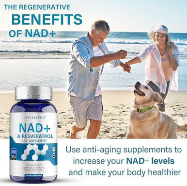 Nad+ Supplement 1500 Mg - 120 Capsules True Nad+ & Resveratrol, Nmn Alternative For Anti-Aging, Antioxidant Support, Metabolism & Energy Boost