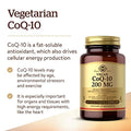 Solgar Vegetarian Coq-10 200 Mg 30 Vegetable Capsules - Heart Healthy Protective Antioxidant - Coenzyme Q10 (Coq-10) Supplement - Vegan Gluten Free Dairy Free Kosher 30 Servings