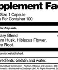 Terravita Psyllium Husk Combination - Psyllium, Hibiscus And Licorice - 450 Mg (100 Capsules, Zin: 512569)