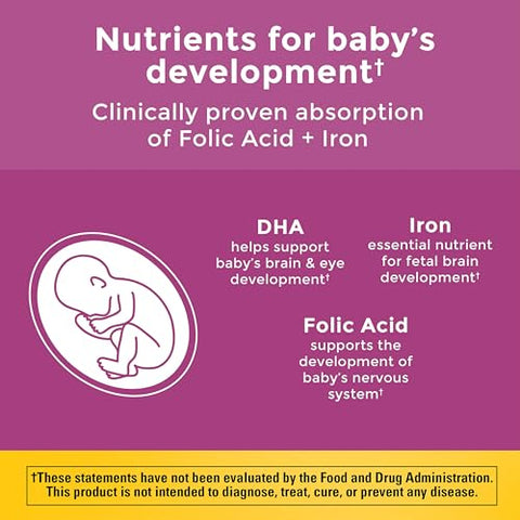Nature Made Prenatal Vitamins For Women With Folic Acid Dha Prenatal Vitamin And Mineral Supplement For Daily Nutritional Support 90 Softgels 90 Day Supply