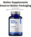 Utzy Naturals Agilen | Joint Support Supplement W/Glucosamine & Chondroitin (As Cs-Bbioactive) | Hyaluronic Acid (As Mobilee) | 90 Capsules | 3Rd Party Tested
