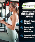 Pescience Trucreatine Creatine Monohydrate Powder Micronized Creapure Creatine For Women & Men Supports Muscle Growth Strength & Recovery Cognition 30 Servings Unflavored