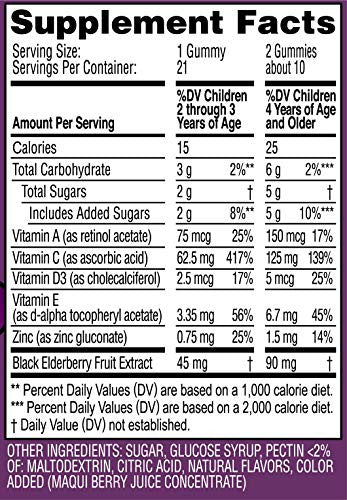ZarBee's Naturals Mighty Bee Immune Support Gummy, Berry 21 ea