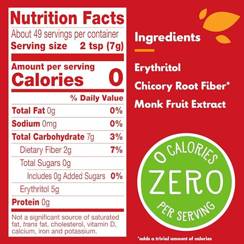 Truvia Sweet Complete Granulated All-Purpose Calorie-Free Sweetener from the Monk Fruit, 12 oz Monkfruit Bag (Pack of 2)