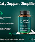 Etta Vita Potent Lumbrokinase Supplement (120 Servings) 40Mg/Serving (Max Activity - 800000 Units) - Lumbrokinase Enzymes Capsules For Energy Support Digestion Cognition & Gut Health - Similar To Nattokinase