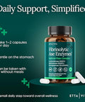 Etta Vita Potent Lumbrokinase Supplement (120 Servings) 40Mg/Serving (Max Activity - 800000 Units) - Lumbrokinase Enzymes Capsules For Energy Support Digestion Cognition & Gut Health - Similar To Nattokinase