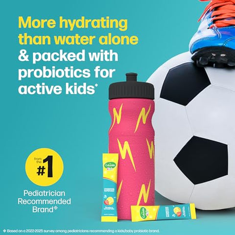 Culturelle Kids Probiotics And Electrolytes Hydration Super Duo Strawberry Lemonade Sugar Free Powder Packets For Immune And Digestive Support 30 Count