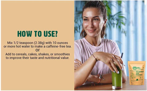Mulberry Leaf Powder - Mulberry Leaf Extract - All-Natural Raw Herb Super Food Supplement - 1 Pound(16 Ounces)