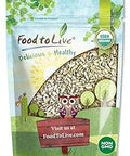 Food to Live Organic Sprouted Sunflower Seeds, 1 Pound Non-GMO, Kosher, No Shell, Unsalted, Raw Kernels, Vegan Superfood, Sirtfood, Bulk