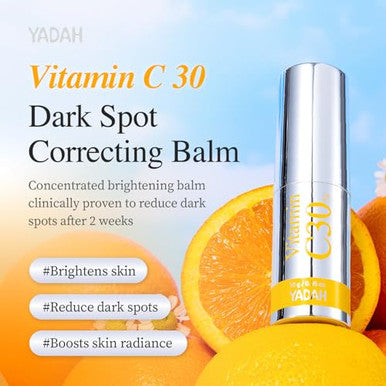 Yadah Vitamin C 30 Correcting Balm (0.35Oz) ÃƒÂ¢Ã¢â€šÂ¬Ã¢â‚¬Å“ All-In-One Multi Care For Dark Spot Remover, 30% Pure Ascorbic Acid & Vitamin E For Radiant Nourished Skin, Starter & Finishing Balm And Skin Brightening