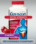 Gaviscon Extra Strength Cherry 60 Count Chewable Foamtabs