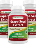 Best Naturals Grape Seed Extract 400 Mg Veggie Capsule 120 Count