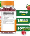 Lifeable Zinc For Kids 25Mg Great Tasting Natural Flavored Zinc Gummies Gluten Vegetarian Non Gmo Zinc Supplements Kids Zinc For Immune Support 90 Gummies