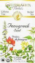 Organic Fenugreek Seed Tea 24 Bags By Celebration Herbals