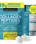 Viva Naturals Collagen Peptides Powder - Grass-Fed Hydrolyzed Bovine Type I & Iii - 19 G Protein Unflavored Easy Dissolving - Joint Skin Hair & Nail Support - Paleo Keto Non-Gmo 1Lb