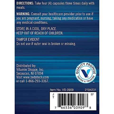 BODYTECH HMB + Vitamin D3 Supports Muscle Growth and Strength 360 Vegetable Capsules