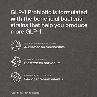 Glp-1 Probiotic - 500M Afu Multi-Strain Probiotic + Prebiotic, For Men & Women ( 30 Capsules-1Pack)