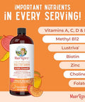 Maryruth's Liquid Morning Multivitamin +Hair Growth (Peach Mango & Iron Liquid 30Oz