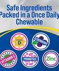 Culturelle Kids Complete Chewable Multivitamin + Probiotic For Kids and Immune Defense Probiotic With Vitamin C