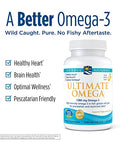 Nordic Naturals Ultimate Omega In Fish Gelatin Lemon Flavor - 60 Soft Gels - 1280 Mg Omega-3 - High-Potency Fish Oil Supplement - Epa & Dha - Promotes Brain & Heart Health - Non-Gmo 30 Servings