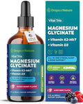 Drops Of Nature Magnesium Glycinate Vitamin K2 & D3 Supplement Gmo-Free Vit D Mk7 K2 Vitamin Supplement & Magnesium Blend With Nutrients For Bone Nutrition & Cardiovascular Function (Mixed Berry 60 Ml)