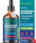 Drops Of Nature Magnesium Glycinate Vitamin K2 & D3 Supplement Gmo-Free Vit D Mk7 K2 Vitamin Supplement & Magnesium Blend With Nutrients For Bone Nutrition & Cardiovascular Function (Mixed Berry 60 Ml)