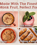 In the Raw Monk Fruit Sweetener Bundle, Classic + Golden Granules in 16 Oz Resealable Bags, Non-GMO, Kosher, Vegan & Keto Certified