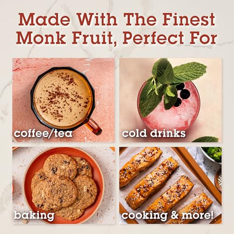 In the Raw Monk Fruit Sweetener Bundle, Classic + Golden Granules in 16 Oz Resealable Bags, Non-GMO, Kosher, Vegan & Keto Certified