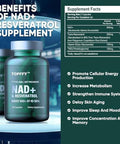 Nad+ & Resveratrol Supplement, 120 Capsules Nad+ Boosting Supplement For Max Absorption For Support Cellular Energy Aging Defense