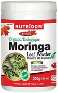 Nutridom Organic Moringa Leaf Powder 250g, Non-GMO, Natural, No Additives, Provides antioxidants, Product of Canada