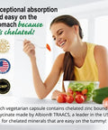 Suzy Cohen Chelated Zinc Supplements - 60 Capsules Gentle On The Stomach - Zinc Is For Healthy Cell Growth And Dna Formation - Supports Healthy Immune Function And Skin Health