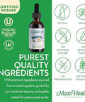 Maxi Health Raspberry Liquid Vitamin B Complex Supplement With Vitamin B12 Sublingual B Drops With B1 B2 B3 B5 B6 Biotin Folic Acid For Energy & Brain Function 2 Fl. Oz Black Pillbox