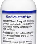 Nutribiotic â€“ Throat Spray With Gse 4 Fl. Oz Gentle And Soothing Sore Throat Support With Grapefruit Seed Extract Zinc & Menthol Alcohol & Non-Medicated